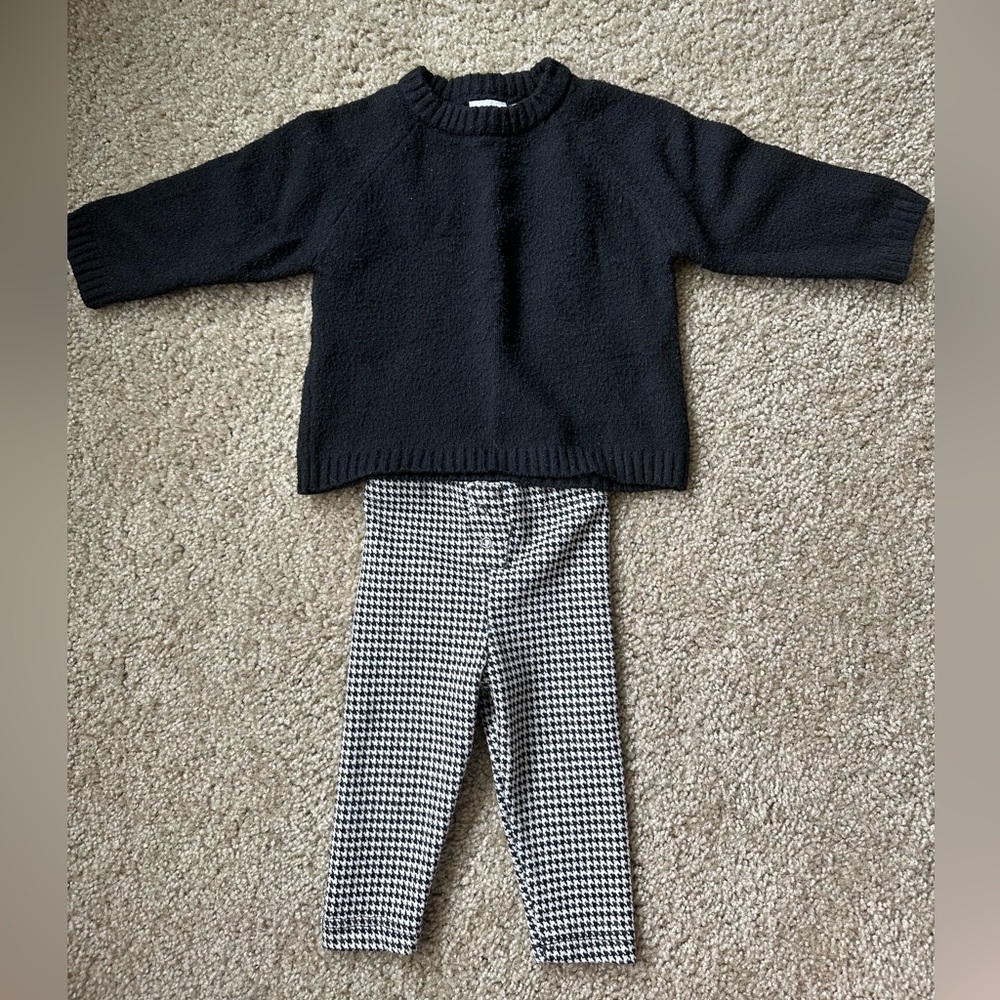 Baby girl sweater and pants set